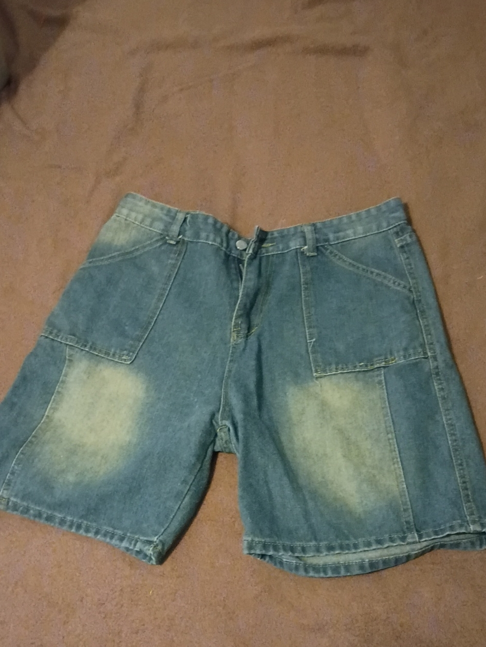 Men's Distressed Blue Denim Jean Shorts
